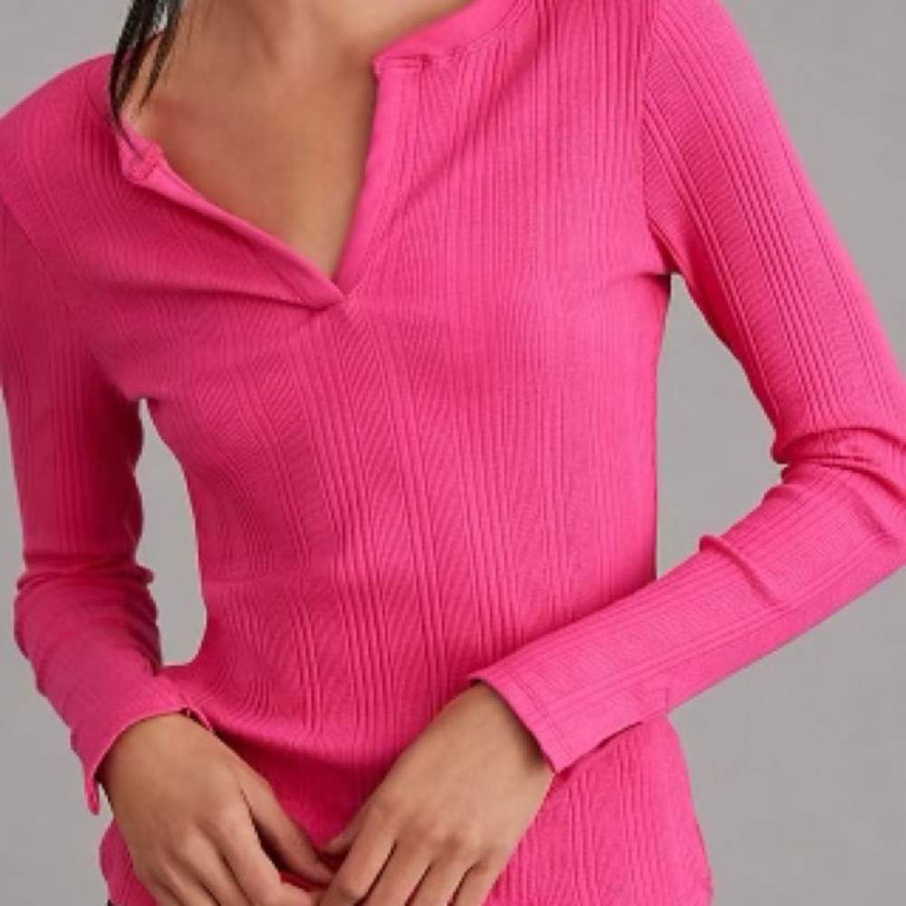 Maeve Split Neck Top